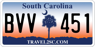 SC license plate BVV451