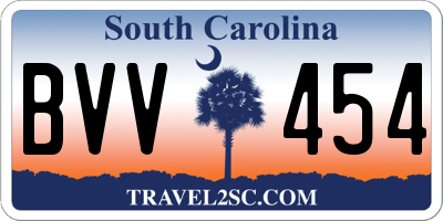 SC license plate BVV454