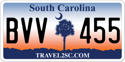 SC license plate BVV455