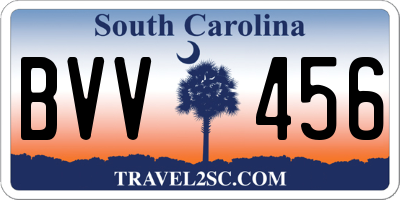 SC license plate BVV456