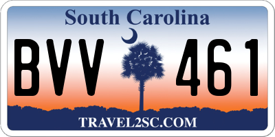 SC license plate BVV461