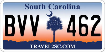 SC license plate BVV462