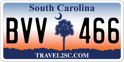 SC license plate BVV466