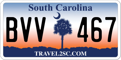 SC license plate BVV467