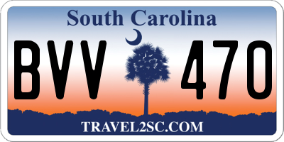 SC license plate BVV470