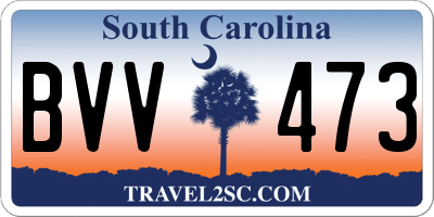 SC license plate BVV473