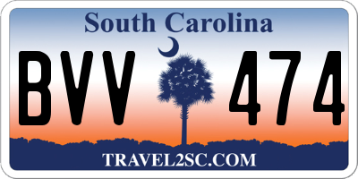 SC license plate BVV474