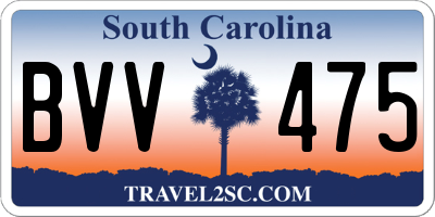 SC license plate BVV475