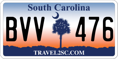SC license plate BVV476