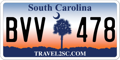 SC license plate BVV478