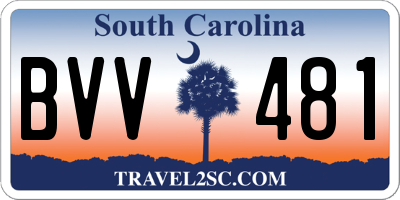 SC license plate BVV481