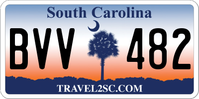 SC license plate BVV482