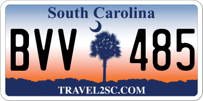 SC license plate BVV485