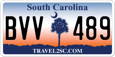 SC license plate BVV489