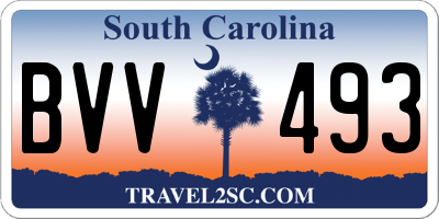 SC license plate BVV493