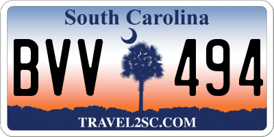 SC license plate BVV494