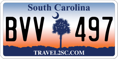 SC license plate BVV497