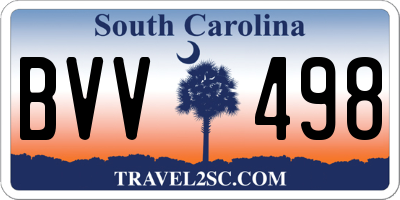 SC license plate BVV498