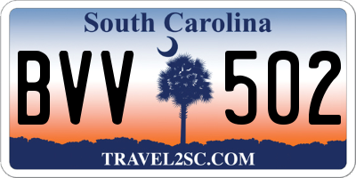 SC license plate BVV502
