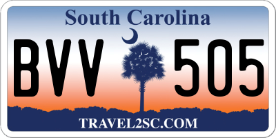 SC license plate BVV505