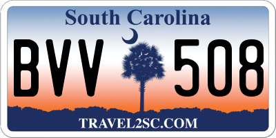SC license plate BVV508