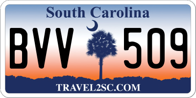 SC license plate BVV509