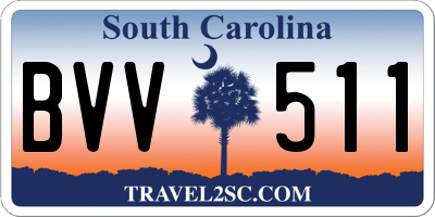 SC license plate BVV511