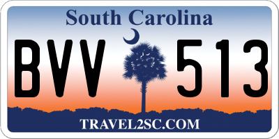 SC license plate BVV513