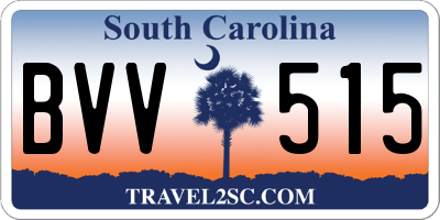 SC license plate BVV515