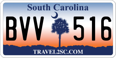 SC license plate BVV516