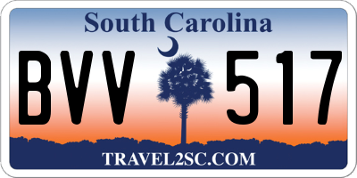 SC license plate BVV517
