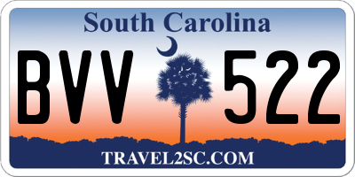 SC license plate BVV522