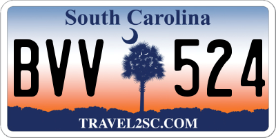 SC license plate BVV524