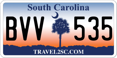 SC license plate BVV535