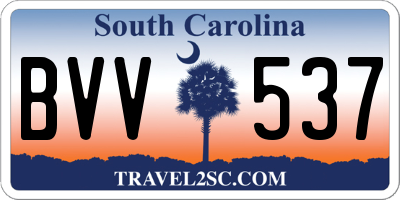 SC license plate BVV537