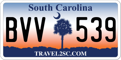 SC license plate BVV539