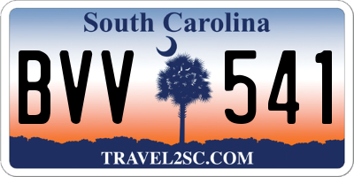 SC license plate BVV541