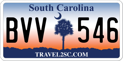 SC license plate BVV546