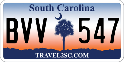 SC license plate BVV547