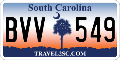 SC license plate BVV549