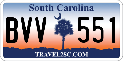 SC license plate BVV551
