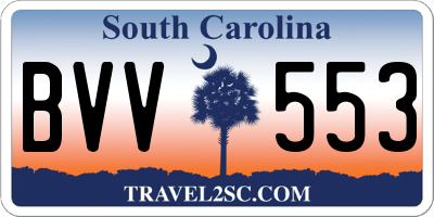SC license plate BVV553