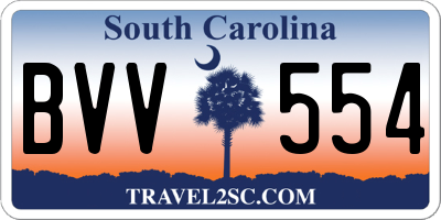 SC license plate BVV554