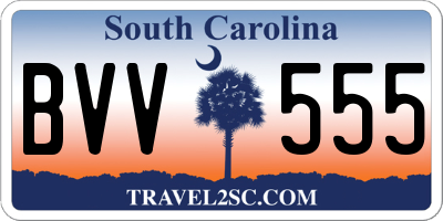 SC license plate BVV555