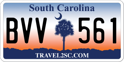 SC license plate BVV561