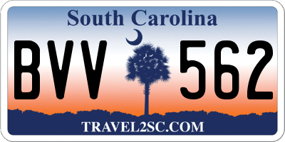 SC license plate BVV562