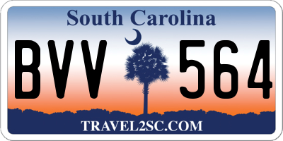 SC license plate BVV564