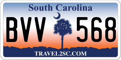 SC license plate BVV568