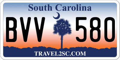 SC license plate BVV580