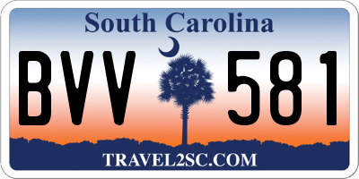 SC license plate BVV581